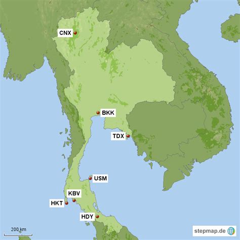 thailand flughäfen karte